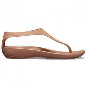 Crocs Copper/Bronze Serena Slip On Waterproof Rubber Sandal Flip Flops Women’s 8